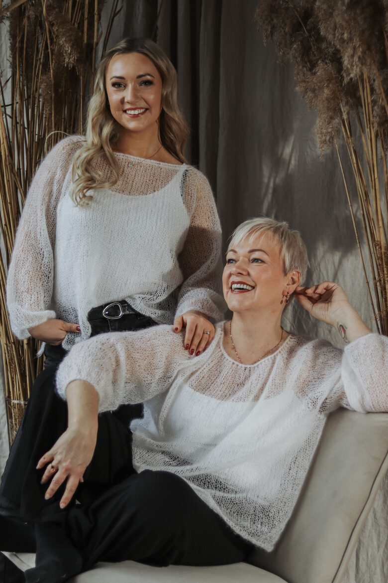 Mohēras džemperis | balts | DREAM TOUCH