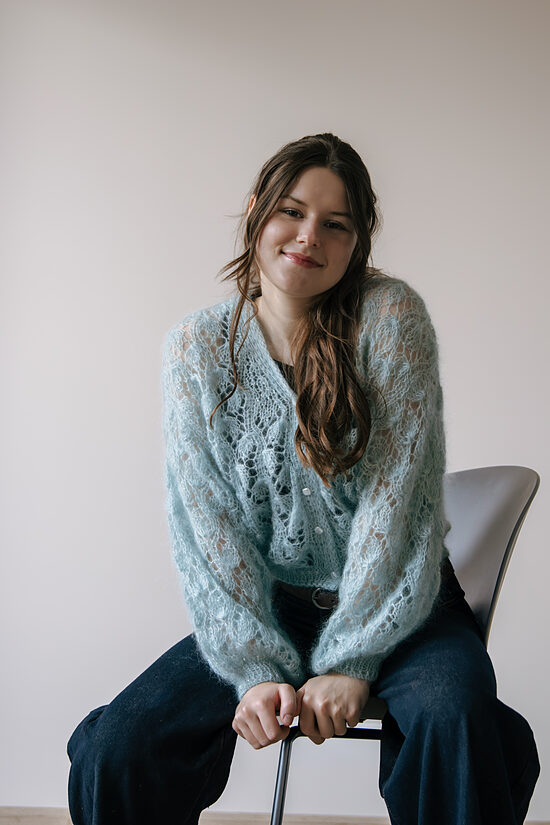 Cardigan | PEONY | turquoise blue